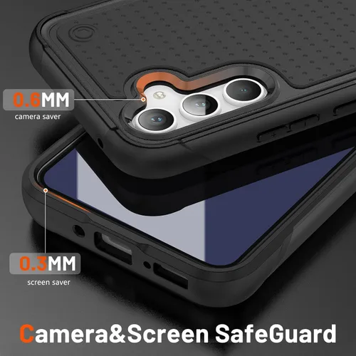 Vista 68 de Jeylly Compatible con Samsung Galaxy A22 5G Funda, Funda Samsung A22 5G con 2pcs protectores de pantalla de vidrio templado