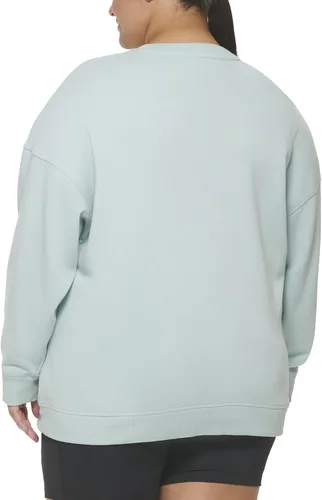 Vista 4 de Calvin Klein Performance womens Active Chevron Hem Drop Shoulder PulloverPullover Sweater