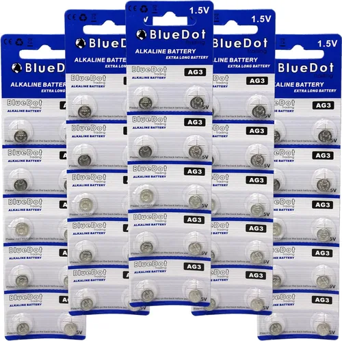 Vista 5 de BlueDot Trading AG3 LR41 SR41 392 196 Pila de moneda de botón alcalino 1.55v Batería para relojes, calculadoras, juguetes, otros productos