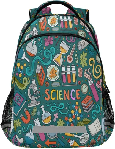 Vista 13 de ALAZA Divertidas mochilas de viaje para computadora portátil, mochila escolar para hombres, mujeres, adolescentes, niños, 33, Pugs de dibujos Pugs