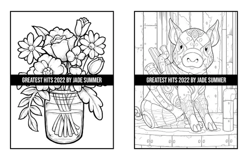 Vista 8 de Greatest Hits An Adult Coloring Book with the 100 Best Pages from the Jade Summer Collection