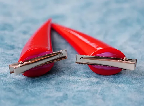 Vista 4 de Red Horny Props Cosplay cuerno 2 piezas para mujeres y niñas