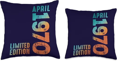 Vista 3 de Awesome Limited Edition April 1970 Retro 1970 Vintage 1970 Throw Pillow