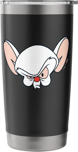 Vista 3 de Pinky and the Brain Vaso aislado de acero inoxidable Brain