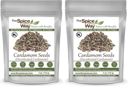 Vista 8 de The Spice Way - Semillas de cardamomo verde prémium decoradas de 4 onzas Cardamom seeds removed from the pods for convenient fresh grinding