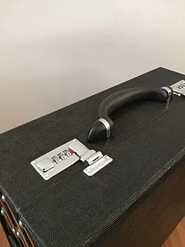 Vista 8 de Organizador de lentes de sol, vitrinas con ranuras para lentes de sol, caja de almacenamiento portátil con cerradura para coleccionista, maleta