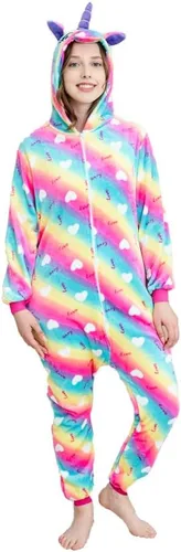 Vista 3 de Pijama unisex de una pieza de unicornio para adultos, disfraz de Halloween