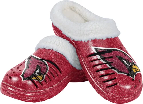 Vista 34 de FOCO - Zuecos con logotipo del equipo de la NFL para mujer, forro de sherpa y brillo