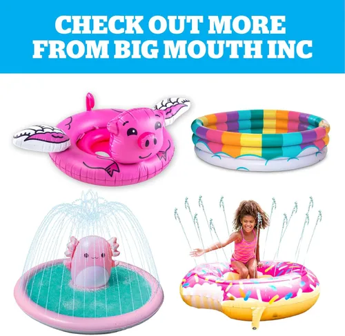 Vista 6 de BigMouth Inc Splash Pad Juguete de agua con aspersor para niños, juego de rociado de patio trasero de verano al aire libre para niños pequeños