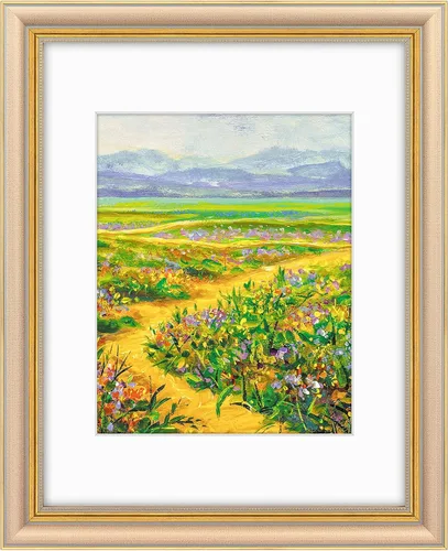 Vista 24 de Golden State Art, Marco de fotos adornado de 8 x 10 pulgadas para fotos de 5 x 7 pulgadas con paspartú o impresiones de 8 x 10 sin paspartú, cristal