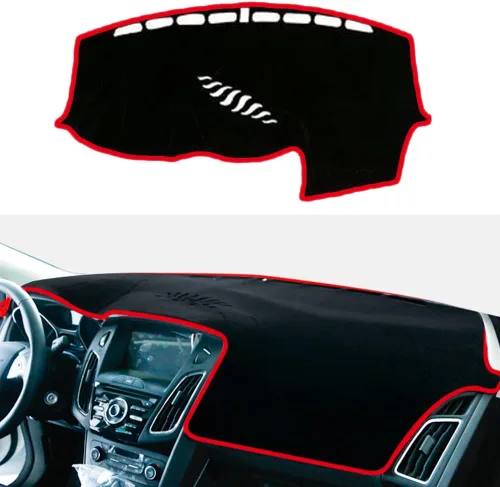 Vista 9 de Funda para salpicadero Tapete para salpicadero Alfombrilla para consola central personalizada Compatible con Ford Focus 2012-2018 (Sin altavoz)
