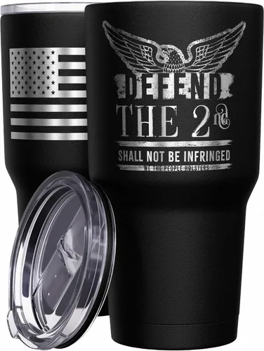 Vista 14 de We The People Holsters - Vaso térmico de 30 onzas, 0% Liberal, Negro