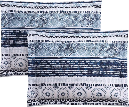 Vista 4 de French Connection Tangler - Juego de funda de edredón reversible de 3 piezas, material ultra suave y cómodo, (1) edredón de 92 x 96 pulgadas y (2)
