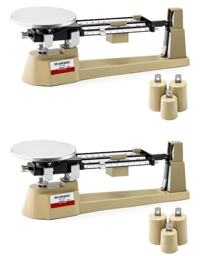 Vista 10 de QWORK Triple Beam, balanza mecánica de 3 pesas, 2610 g/0.1 g Juego de peso analítico de laboratorio, balanza de triple haz con perilla de ajuste a