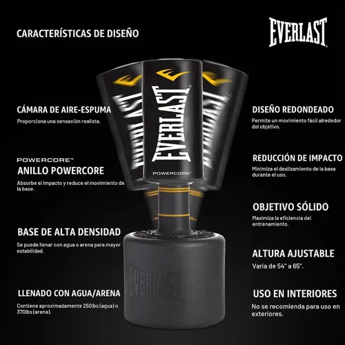 Vista 4 de Everlast Unisex Power Core Freestanding Punch Bag