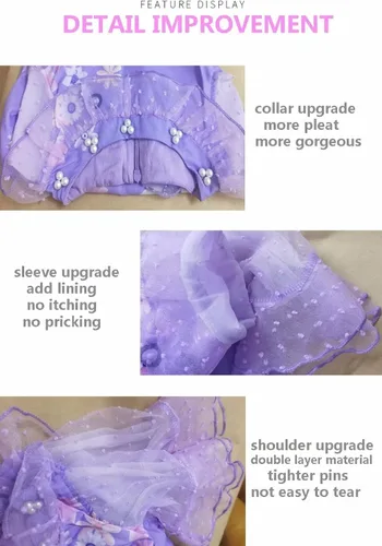 Vista 4 de SZ-TONDA Disfraz de princesa para niños, ropa de cosplay de Halloween para niñas