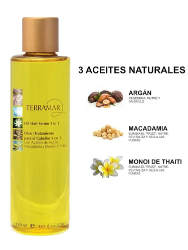 Vista 2 de Oleo , Argan Oil , Macadamia and Monoi of Tahití, TERRAMAR, 4.05 Oz