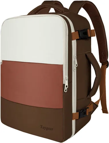 Vista 20 de Taygeer - Mochila de viaje para mujeres, mochila de cabina con puerto de carga USB y bolsa para zapatos, mochila TSA para laptop de 15.6 pulgadas
