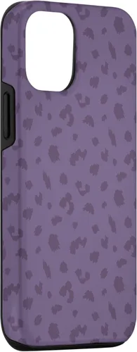 Vista 3 de Funda transparente para iPhone 12/12 Pro con estampado de leopardo, guepardo y animal, color morado