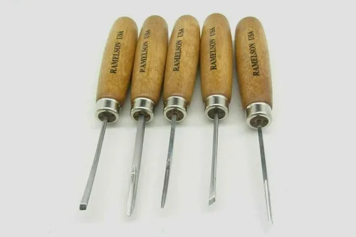 Vista 2 de 5pc Micro Miniatura Tallado Madera Herramientas Luthier Violín Set Ramelson USA 106H