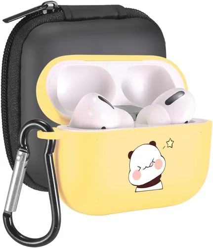 Vista 28 de Funda de mariposas rosas para AirPods Pro con llavero, diseño de animales lindos funda protectora de TPU suave compatible con AirPods Pro Charging