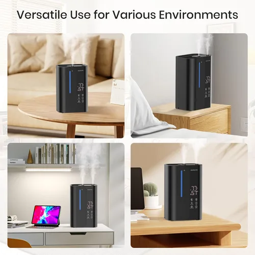 Vista 7 de OGACFO Humidificadores de niebla fría de 5 litros para dormitorio, habitación grande, humidificador de aire inteligente ultrasónico de llenado