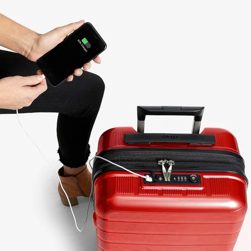 Vista 2 de eBags Fortis Pro 22 pulgadas USB equipaje de mano Spinner, Azul