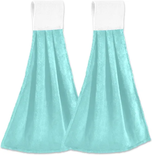 Vista 10 de Juego de 2 toallas de mano amarillas y naranjas, suaves, absorbentes, decorativas, para baño, secado rápido, barra de té, toalla colgante para baño