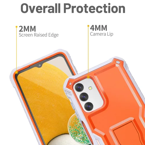 Vista 2 de FITO Funda para Samsung Galaxy A13, doble capa a prueba de golpes resistente con protector de pantalla de vidrio para teléfono Samsung A13 5G