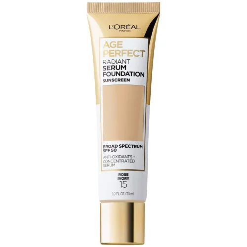 Vista 21 de L'Oreal Paris Age Perfect - Base de suero radiante con SPF 50, almendra, 1 onza