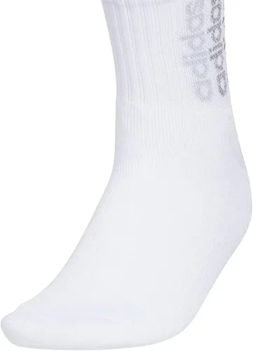 Vista 4 de adidas Calcetines deportivos lineales de cuarto alto para mujer 3 pares