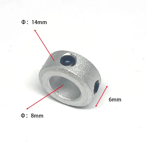 Vista 3 de Collar de eje de aleación de aluminio de bloqueo de collar de eje de bloqueo Tornillo para guía de eje de varilla lineal de 0.315 in, 10