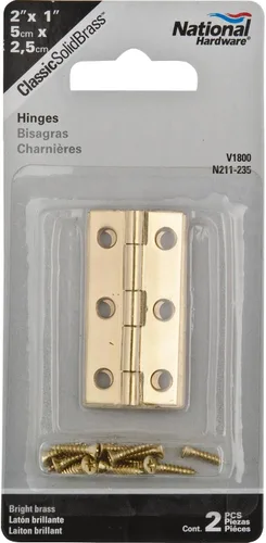 Vista 4 de NATIONAL/SPECTRUM BRANDS HHI N211-235 Bisagra de latón 2 x 1, paquete de 2