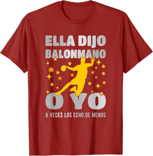 Vista 3 de Camiseta Ella Dijo El Balonmano O Yo. La Extraño, Negro