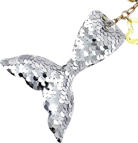 Vista 4 de Llaveros reversibles con lentejuelas con purpurina para cola de sirena regalos de fiesta para mujer accesorios brillantes