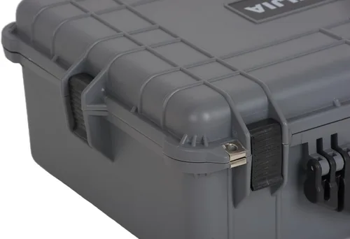 Vista 9 de MEIJIA Funda rígida protectora portátil impermeable para todo tipo de clima, funda compacta para cámara con espuma de ajuste personalizable, Gris