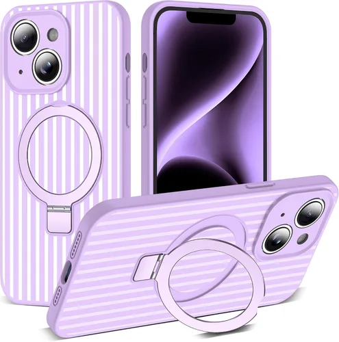 Vista 129 de SKYLMW Funda diseñada para iPhone 11 con soporte magnético invisible Compatible con Mag-Safe, a prueba de caídas de grado militar, a prueba