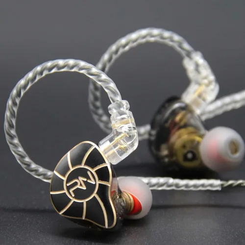 Vista 6 de RevoNext - Auriculares HiFi IEM con micrófono, auriculares híbridos 4BA+1DD con cable, auriculares con monitor intrauditivo con cable desmontable