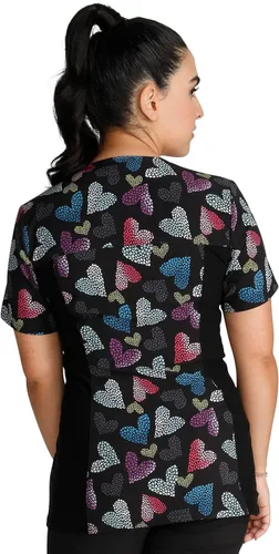 Vista 5 de Cherokee iFlex Women Scrubs Top V-Neck Knit Panel CK636