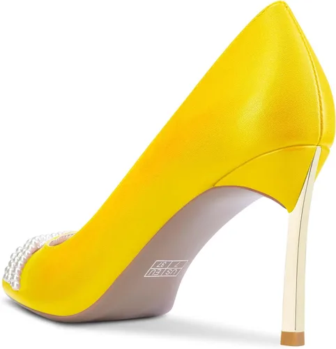 Vista 3 de Castamere Women Slip-on High Heel Pointed Toe Pumps Prom Matte 8.5CM Heels C1