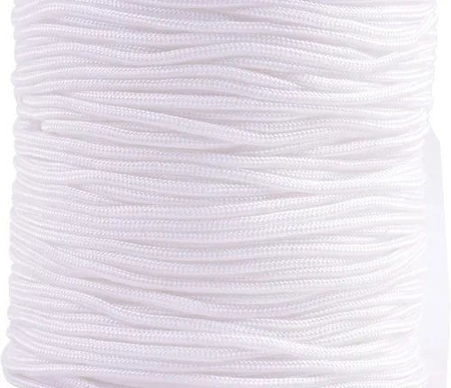 Vista 12 de KONMAY 1 rollo de cuerda de nailon de 150 yardas, trenzado de 0.016 in de nailon Shamballa Macramé/cordón de cuentas, cordón de nudo chino, cuerda