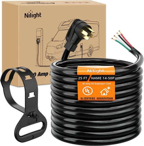Vista 66 de Nilight Cable de Extensión para Secadora EV de 15 Pies 3 Clavijas 30 Amperios NEMA 10-30P 10-30R Cable de Extensiones Antiguas Servicio Pesado