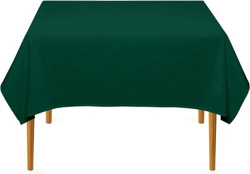 Vista 137 de Pomp - Mantel premium de poliéster con estampado abstracto de 52 x 52 pulgadas cuadradas Tela de fácil cuidado, resistente a arrugas y manchas