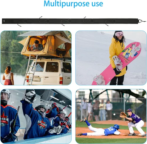 Vista 4 de Cosmos Percha de hockey portátil para hockey sobre hielo, correa para colgar Dryig, organizador de secado con 5 ganchos para regalos de hockey y uso