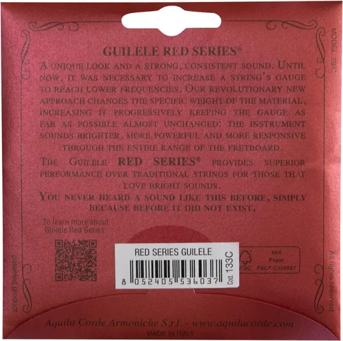 Vista 2 de Aquila Reds aecGDA 133c Guitarra Set A-Tuning Natural