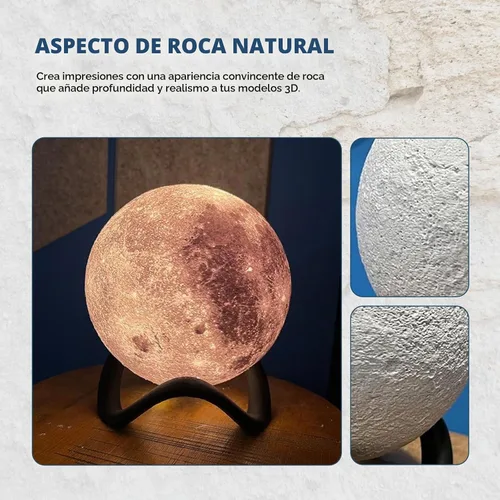 Vista 4 de OVERTURE - Filamento PLA Rock de 1.75 mm, para impresora 3D de mármol, carrete de 2.2 libras, precisión dimensional +/- 0.02 mm, para impresoras FDM
