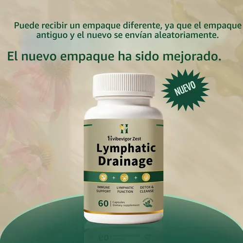 Vista 8 de Suplemento de drenaje linfático – Fórmula herbaria natural con diente de león, bardana y equinácea, apoya el equilibrio de líquidos, salud inmune