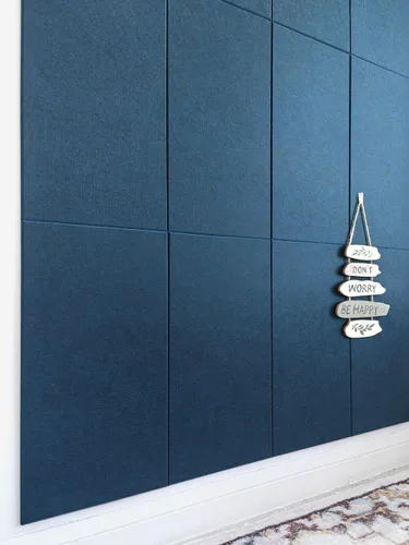 Vista 51 de Paneles acústicos cuadrados de 11.18 pulgadas, paquete de 12 paneles de pared que absorben el sonido, azulejos decorativos de fieltro insonorizados