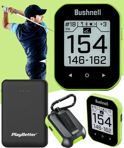 Vista 10 de Bushnell Phantom 3 (negro) Slope Golf GPS Handheld PlayBetter Bundle Touchscreen, Auto Course & Hole Recognition, Auto Score Entry Includes