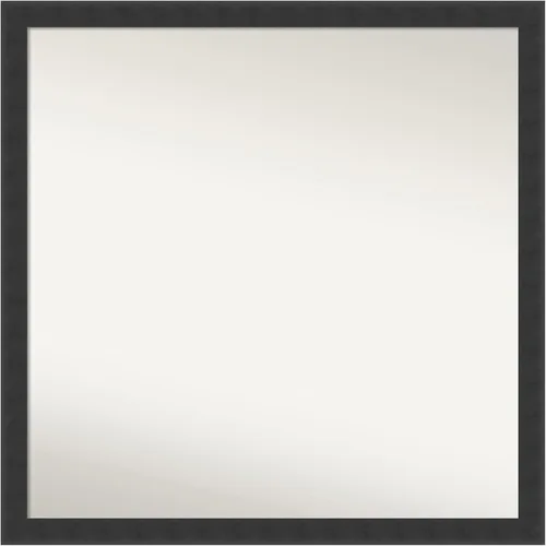 Vista 259 de Amanti Art Espejo de baño negro para sobre fregadero, 22 x 22 pulgadas, espejo de tocador cuadrado estrecho negro Avon, marco de madera casual